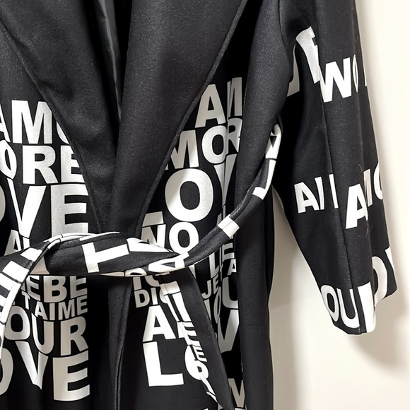 NWT KARMA Fall Love Black Coat Long Lined Soft Pockets - Size XS - Picture 5 of 10